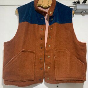 VINTAGE HOMEMADE CASUAL WOOL VESTS SIZE L